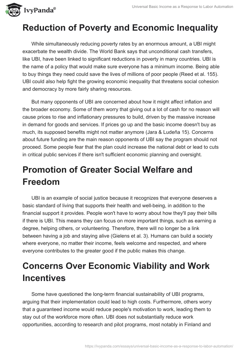 Universal Basic Income as a Response to Labor Automation. Page 2
