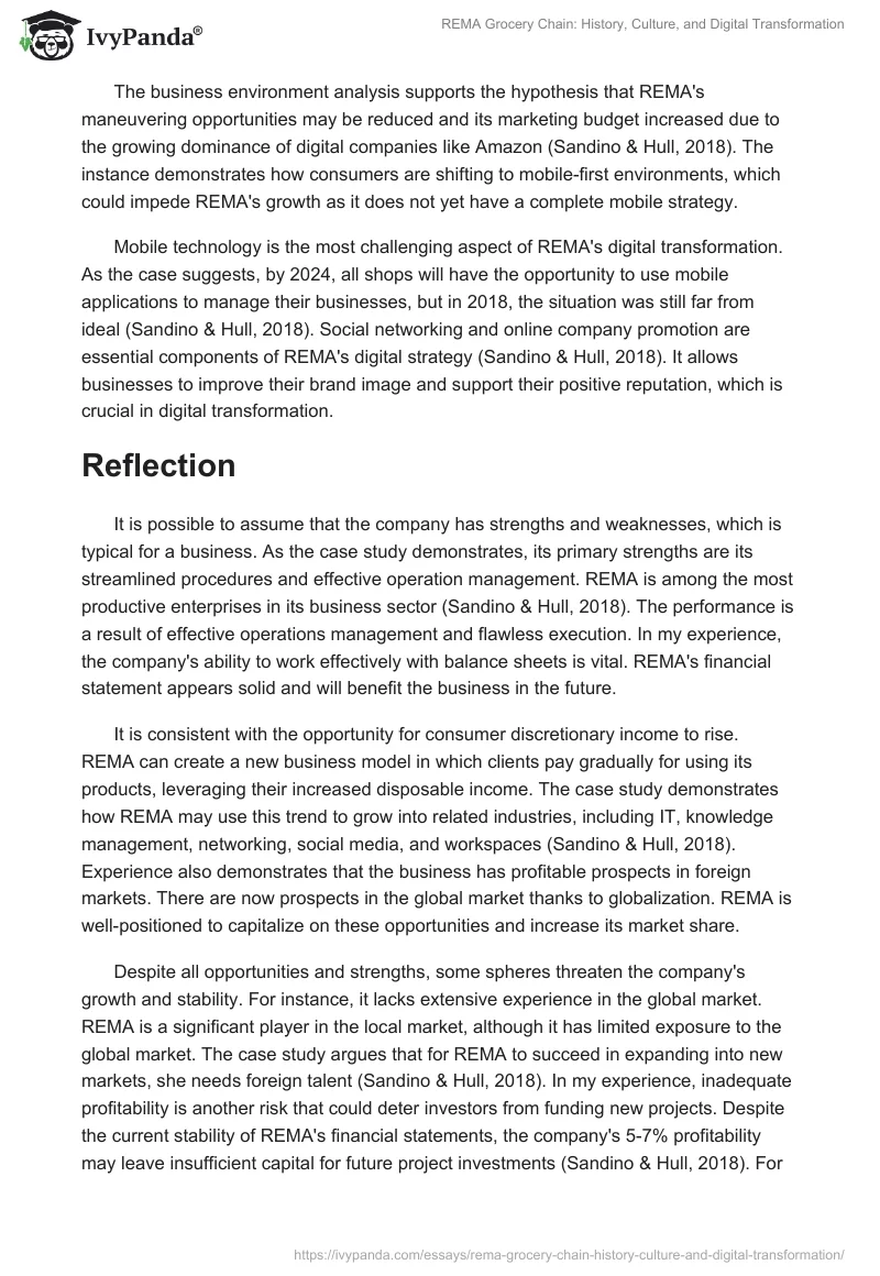 REMA Grocery Chain: History, Culture, and Digital Transformation. Page 2