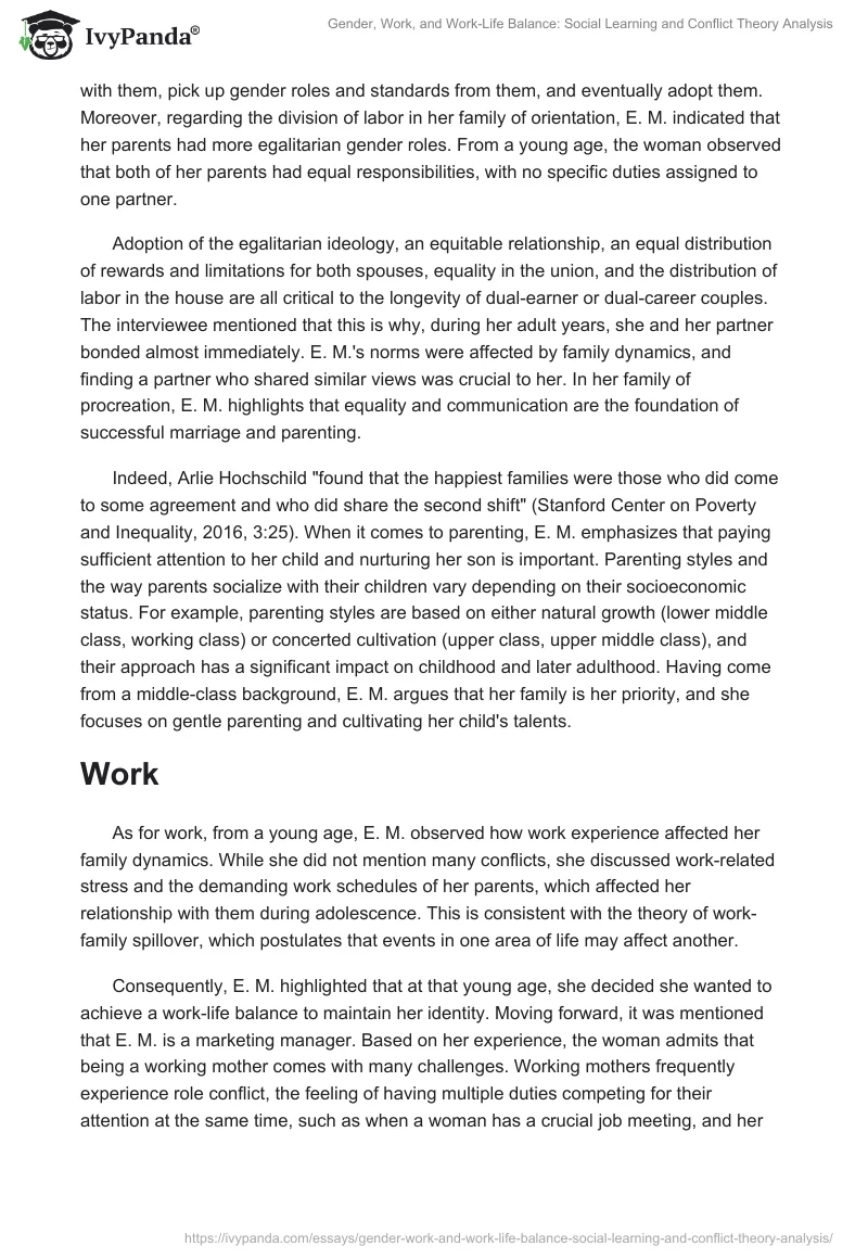 Gender, Work, and Work-Life Balance: Social Learning and Conflict Theory Analysis. Page 2