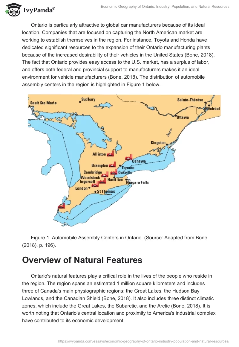 Economic Geography of Ontario: Industry, Population, and Natural Resources. Page 2