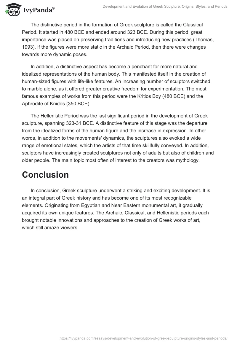 Development and Evolution of Greek Sculpture: Origins, Styles, and Periods. Page 2
