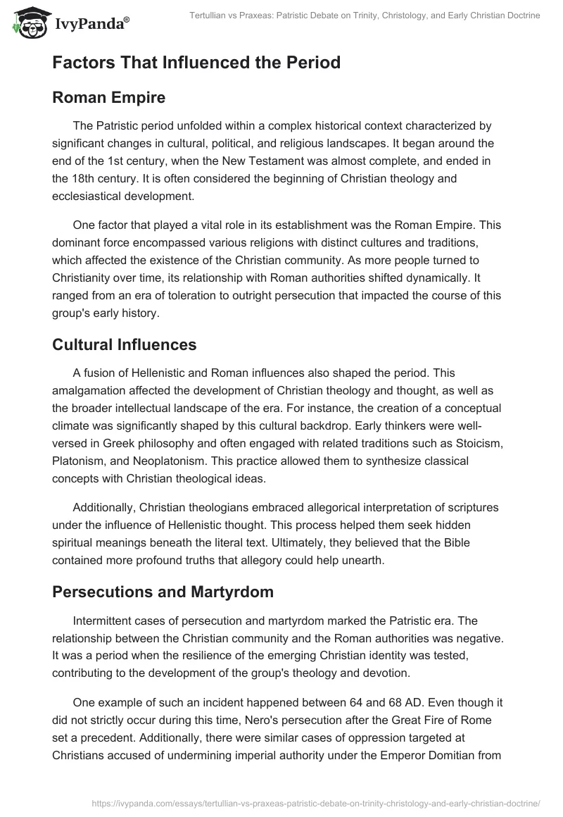 Tertullian vs Praxeas: Patristic Debate on Trinity, Christology, and Early Christian Doctrine. Page 2