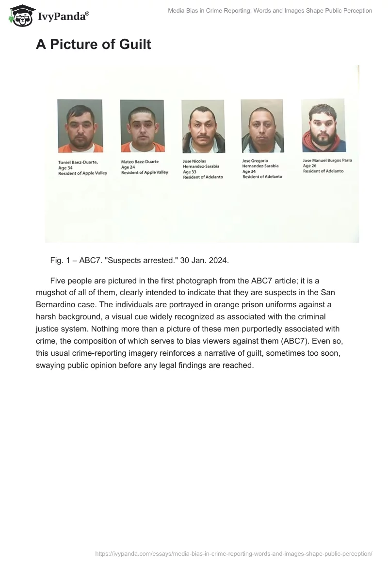 Media Bias in Crime Reporting: Words and Images Shape Public Perception. Page 2