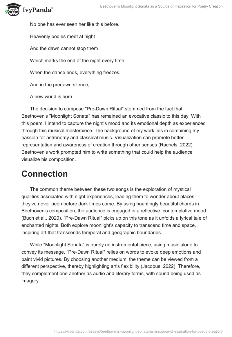 Beethoven's Moonlight Sonata as a Source of Inspiration for Poetry Creation. Page 2