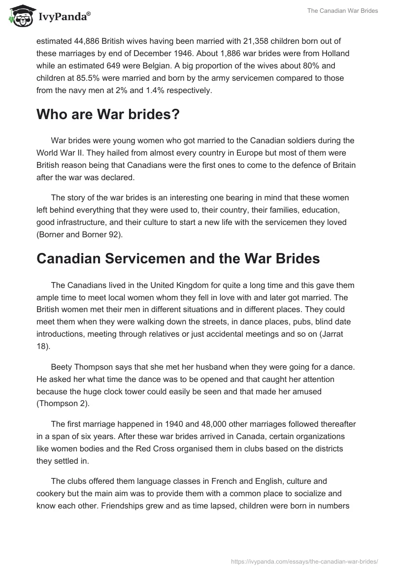 The Canadian War Brides. Page 2