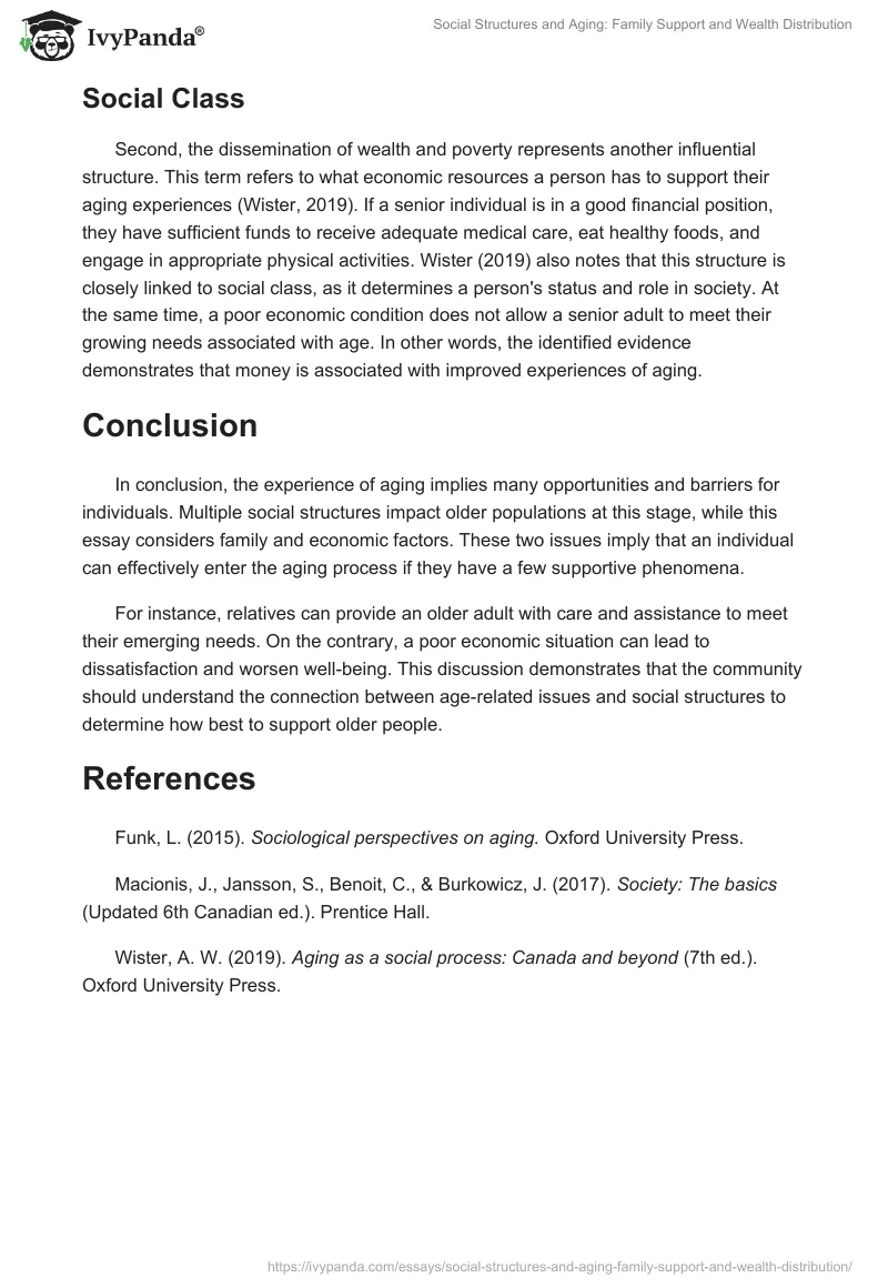 Social Structures and Aging: Family Support and Wealth Distribution. Page 2