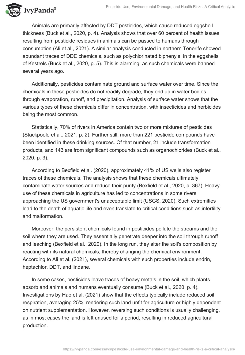 Pesticide Use, Environmental Damage, and Health Risks: A Critical Analysis. Page 2