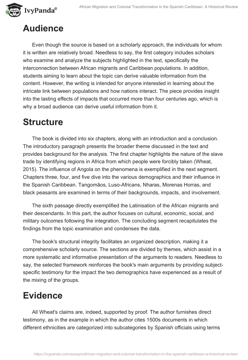 African Migration and Colonial Transformation in the Spanish Caribbean: A Historical Review. Page 2