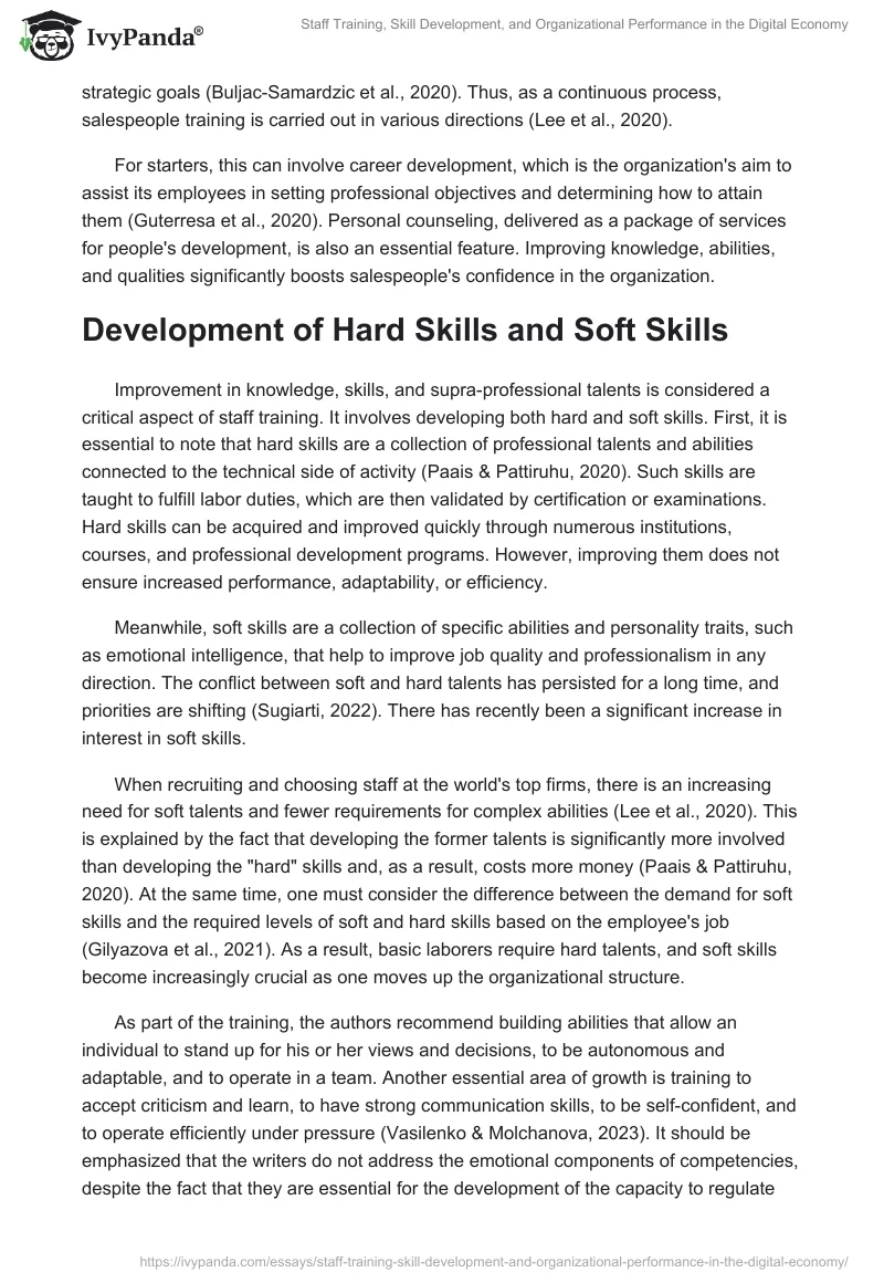 Staff Training, Skill Development, and Organizational Performance in the Digital Economy. Page 2
