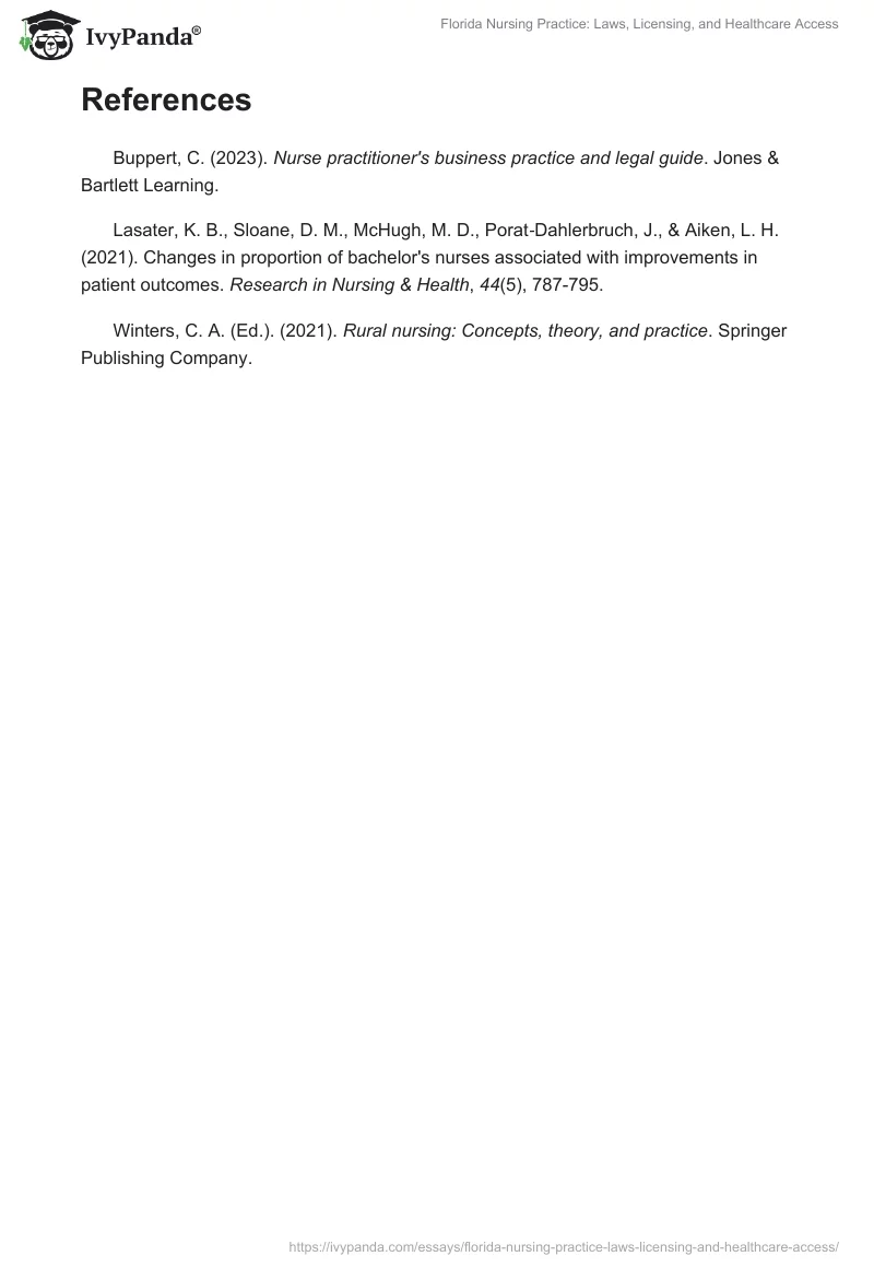 Florida Nursing Practice: Laws, Licensing, and Healthcare Access. Page 2