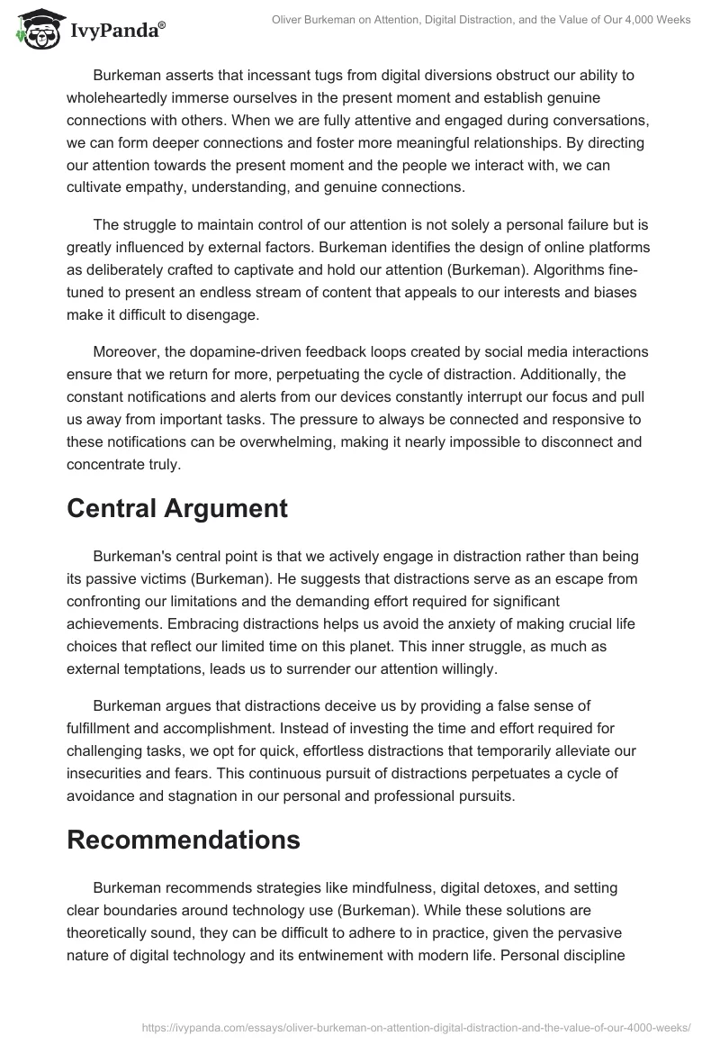 Oliver Burkeman on Attention, Digital Distraction, and the Value of Our 4,000 Weeks. Page 2