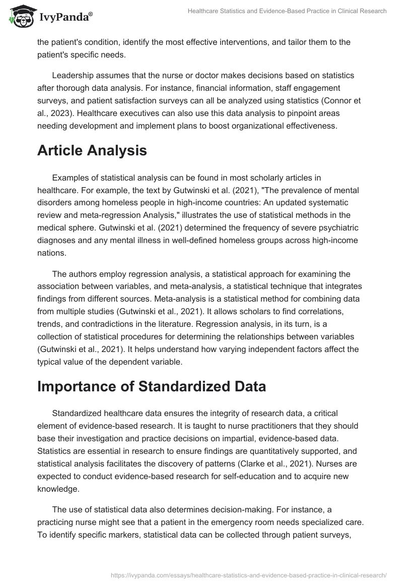 Healthcare Statistics and Evidence-Based Practice in Clinical Research. Page 2