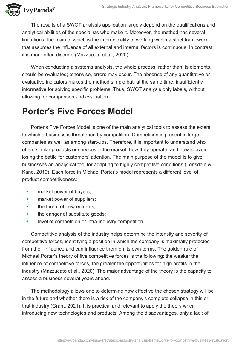 Strategic Industry Analysis: Frameworks for Competitive Business Evaluation. Page 2