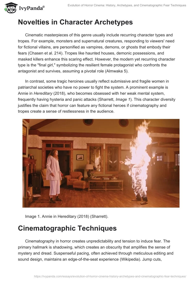 Evolution of Horror Cinema: History, Archetypes, and Cinematographic Fear Techniques. Page 2