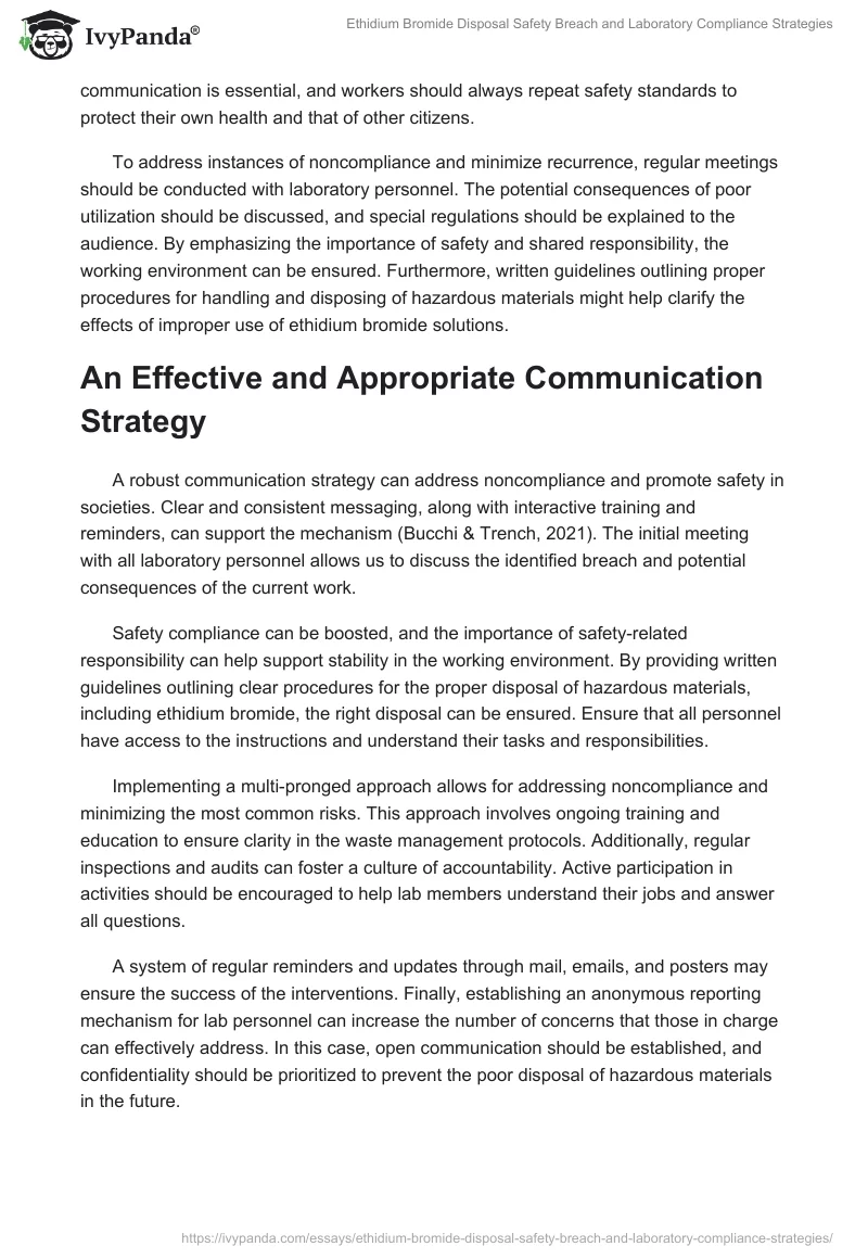 Ethidium Bromide Disposal Safety Breach and Laboratory Compliance Strategies. Page 2