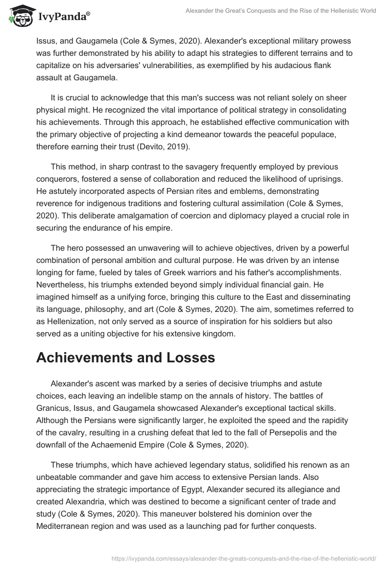 Alexander the Great’s Conquests and the Rise of the Hellenistic World. Page 2