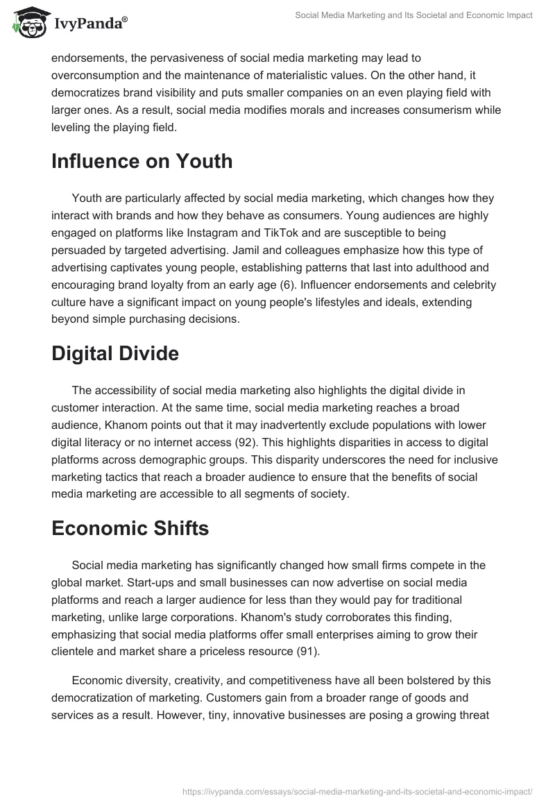 Social Media Marketing and Its Societal and Economic Impact. Page 2