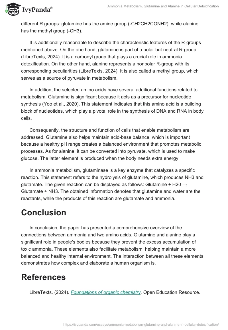 Ammonia Metabolism, Glutamine and Alanine in Cellular Detoxification. Page 2