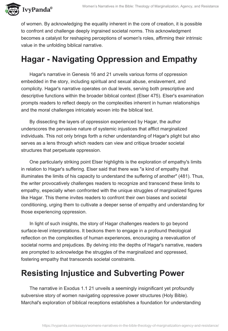 Women’s Narratives in the Bible: Theology of Marginalization, Agency, and Resistance. Page 2