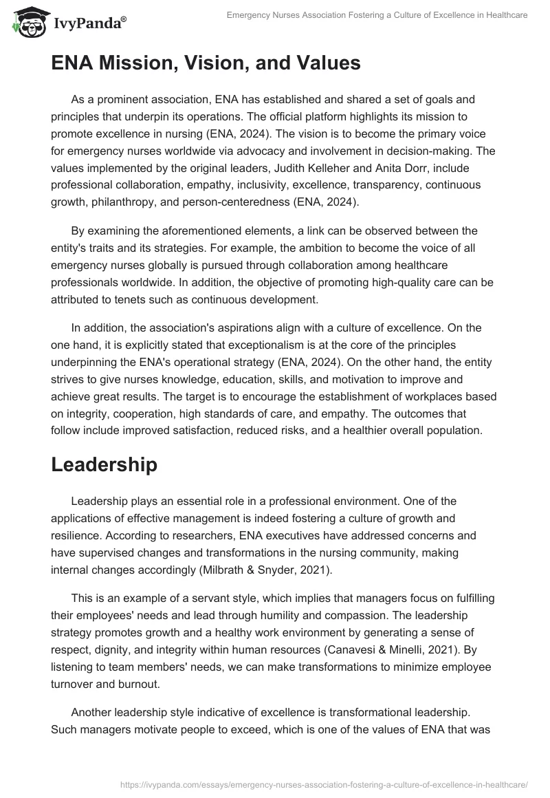 Emergency Nurses Association Fostering a Culture of Excellence in Healthcare. Page 2