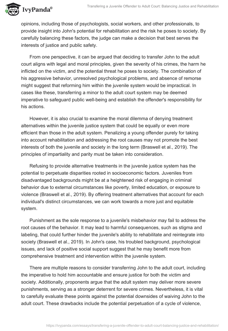 Transfering a Juvenile Offender to Adult Court: Balancing Justice and Rehabilitation. Page 2
