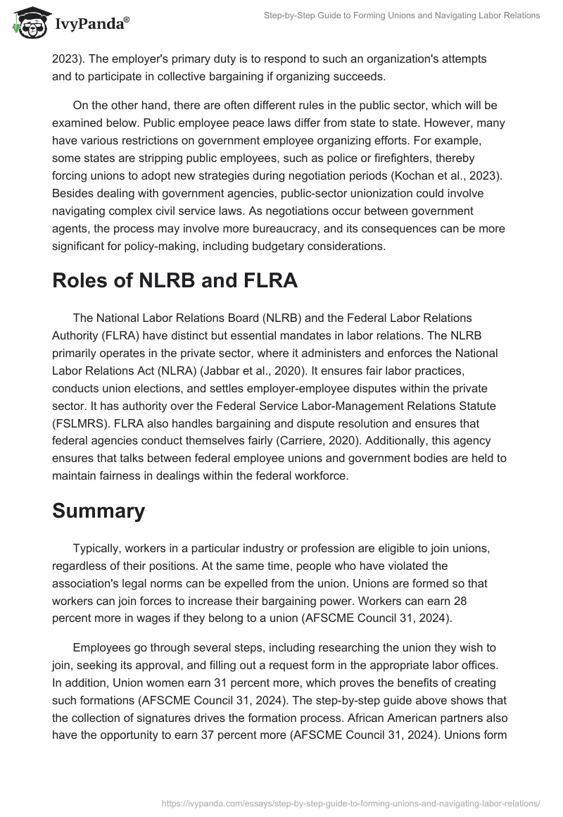 Step-by-Step Guide to Forming Unions and Navigating Labor Relations. Page 2