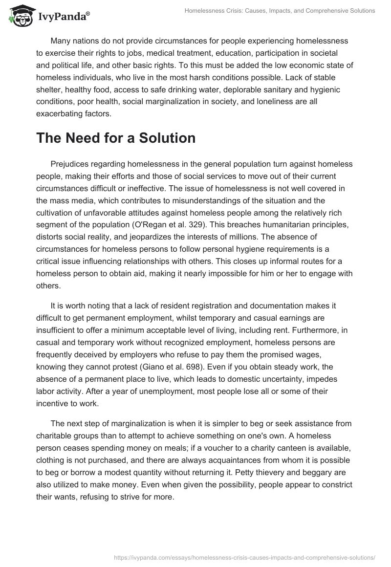 Homelessness Crisis: Causes, Impacts, and Comprehensive Solutions. Page 2