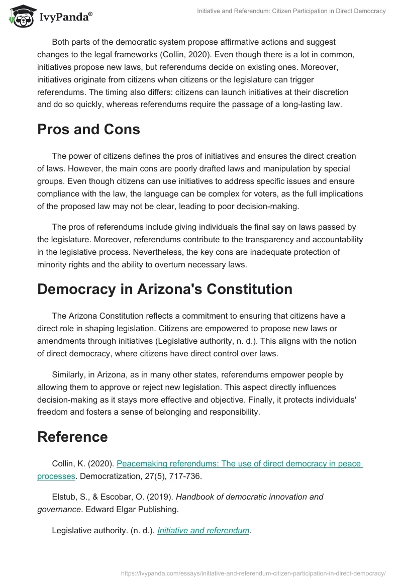 Initiative and Referendum: Citizen Participation in Direct Democracy. Page 2