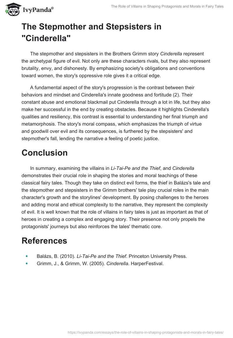 The Role of Villains in Shaping Protagonists and Morals in Fairy Tales. Page 2