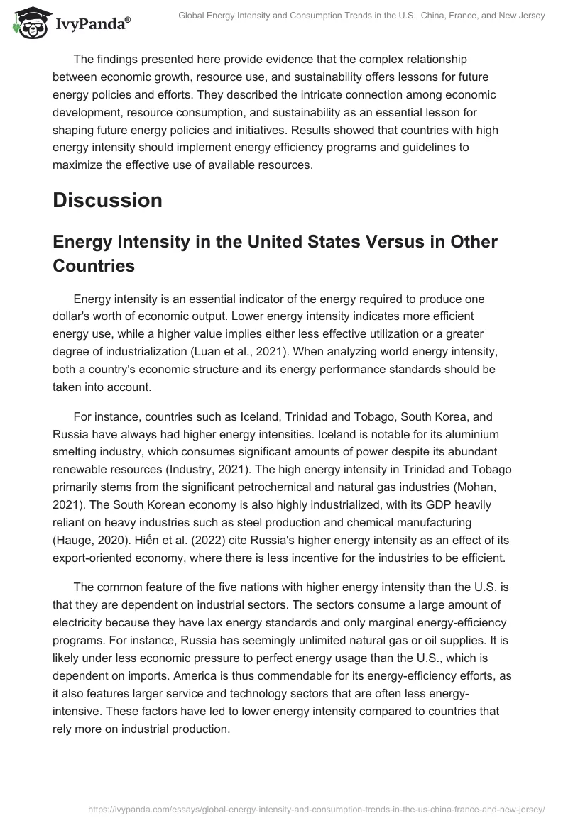 Global Energy Intensity and Consumption Trends in the U.S., China, France, and New Jersey. Page 2
