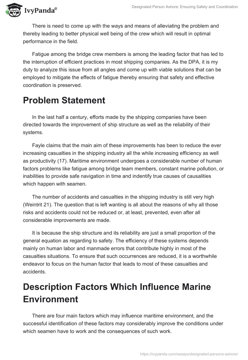 Designated Person Ashore: Ensuring Safety and Coordination. Page 2