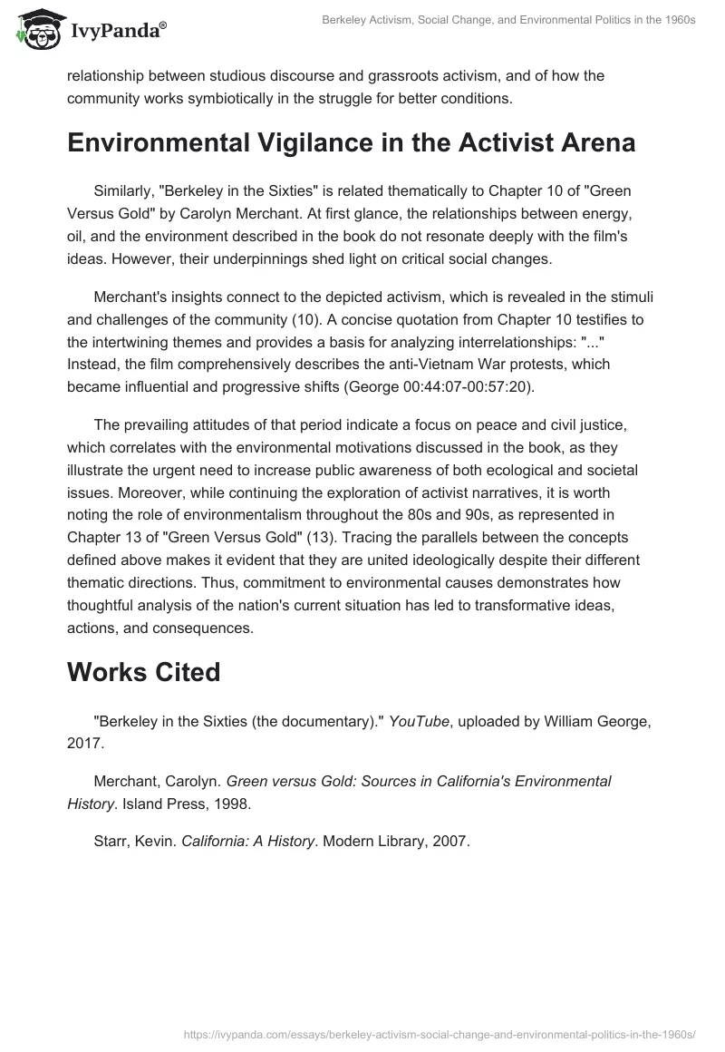 Berkeley Activism, Social Change, and Environmental Politics in the 1960s. Page 2