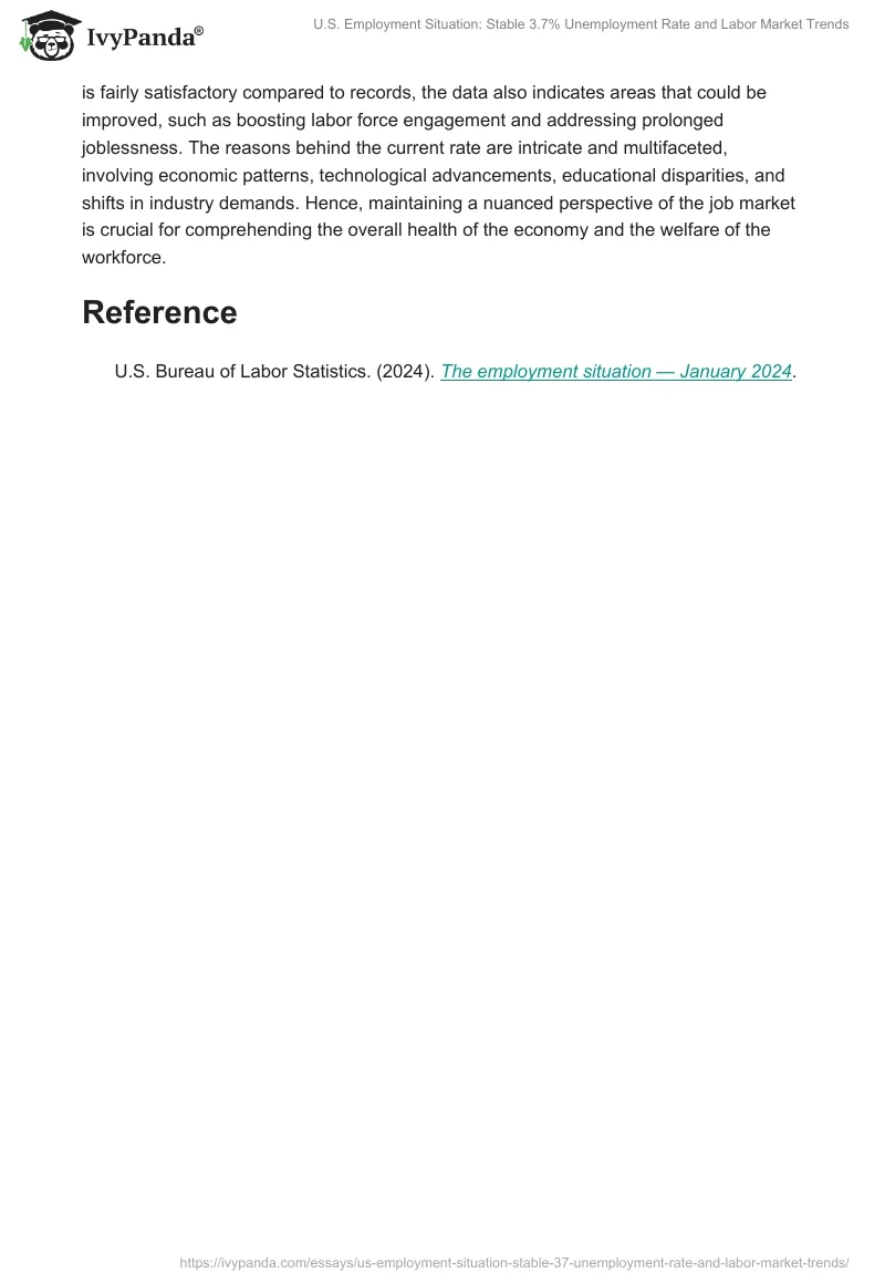U.S. Employment Situation: Stable 3.7% Unemployment Rate and Labor Market Trends. Page 2