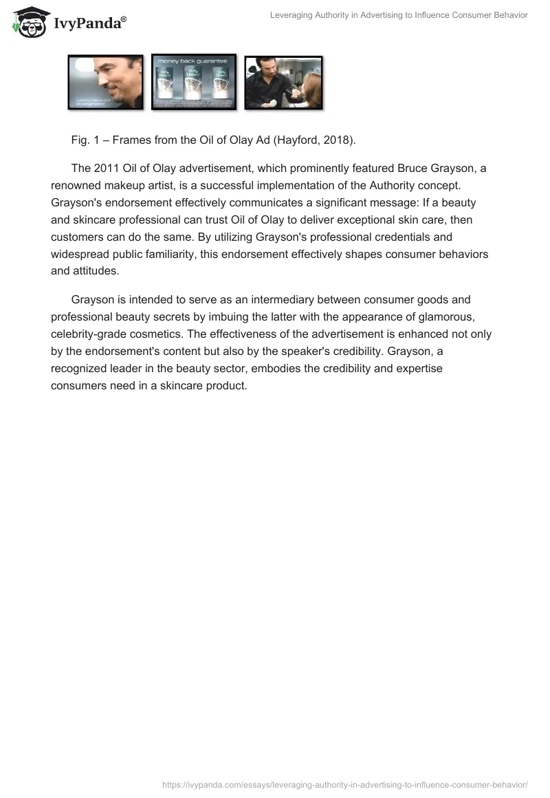 Leveraging Authority in Advertising to Influence Consumer Behavior. Page 2