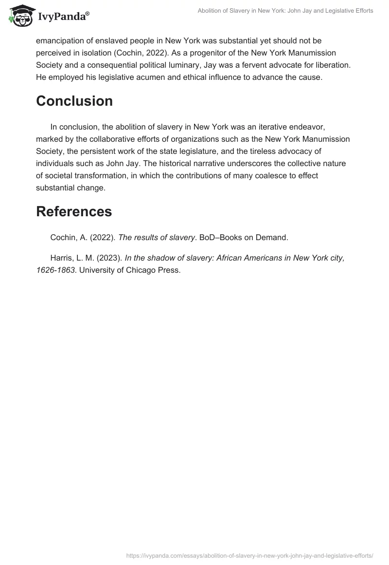 Abolition of Slavery in New York: John Jay and Legislative Efforts. Page 2