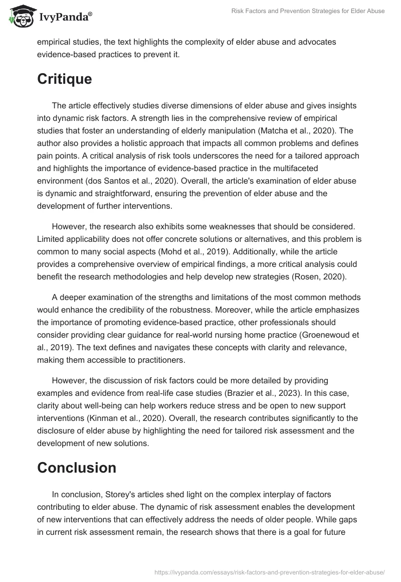 Risk Factors and Prevention Strategies for Elder Abuse. Page 2