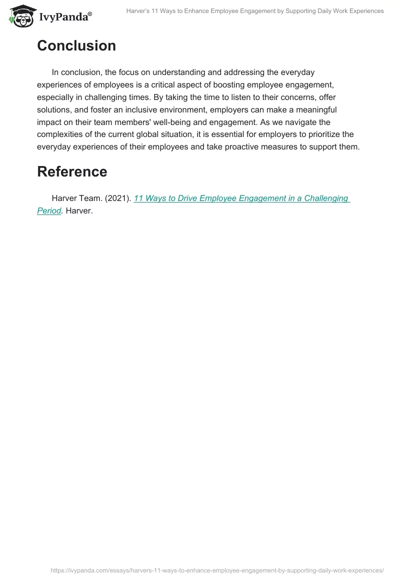 Harver’s 11 Ways to Enhance Employee Engagement by Supporting Daily Work Experiences. Page 2