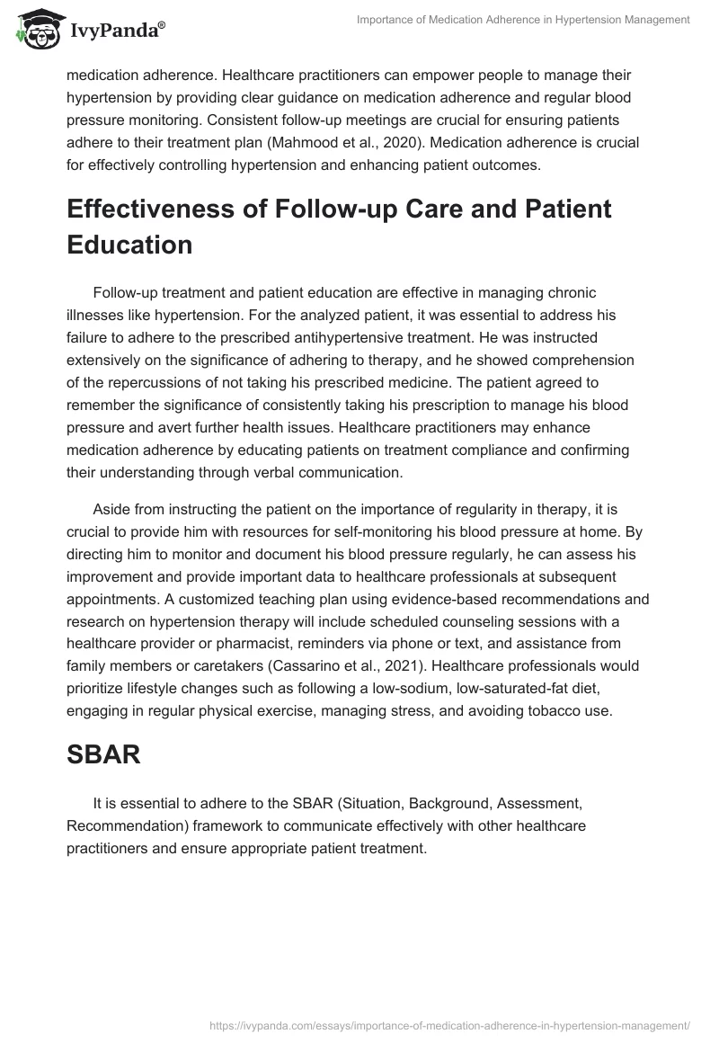 Importance of Medication Adherence in Hypertension Management. Page 2