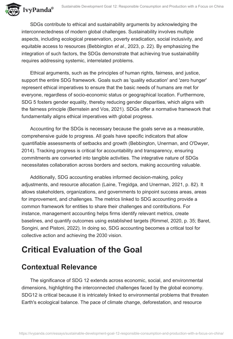 Sustainable Development Goal 12: Responsible Consumption and Production with a Focus on China. Page 2