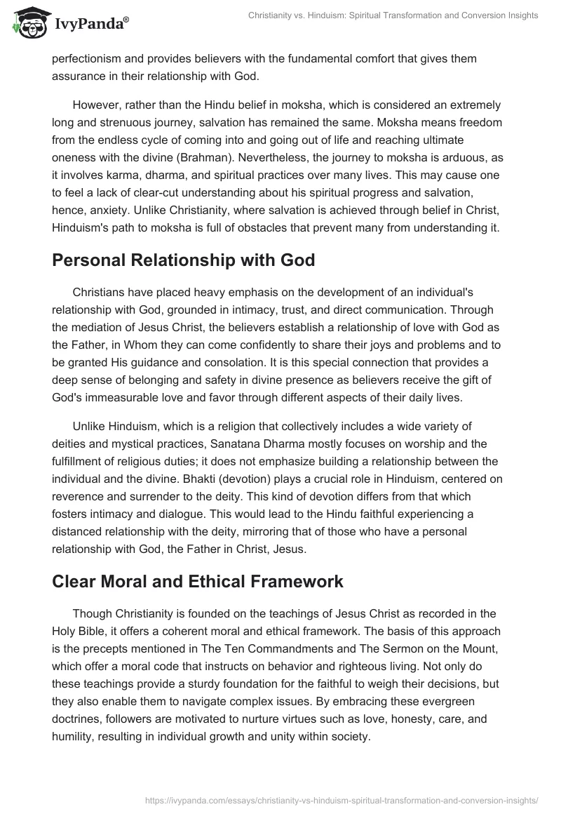 Christianity vs. Hinduism: Spiritual Transformation and Conversion Insights. Page 2