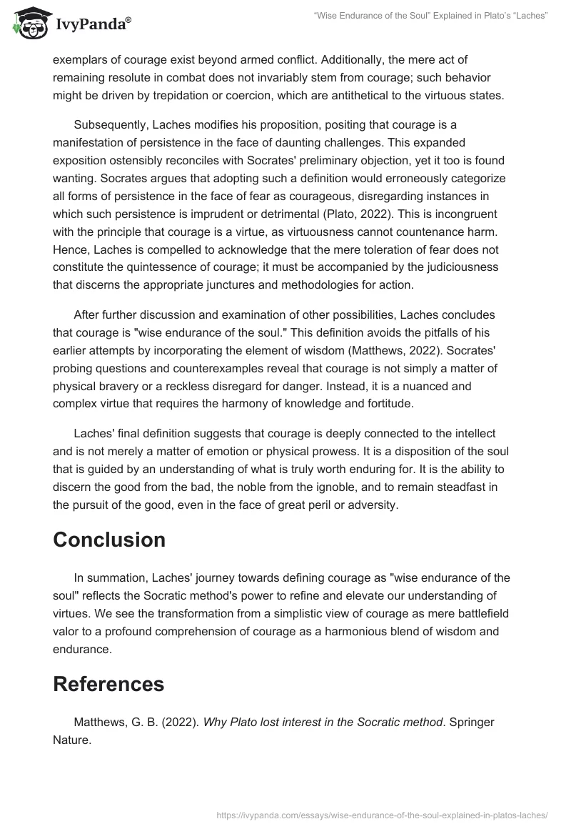 “Wise Endurance of the Soul” Explained in Plato’s “Laches”. Page 2