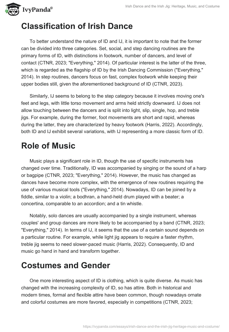 Irish Dance and the Irish Jig: Heritage, Music, and Costume. Page 2