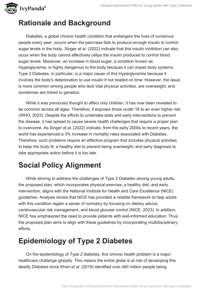 Lifestyle Improvement Plan for Young Adults with Type 2 Diabetes. Page 2