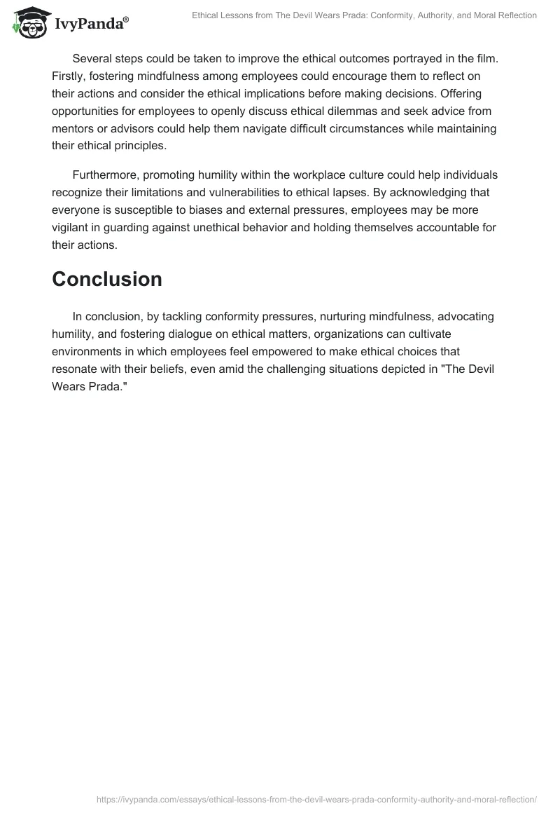 Ethical Lessons from The Devil Wears Prada: Conformity, Authority, and Moral Reflection. Page 2