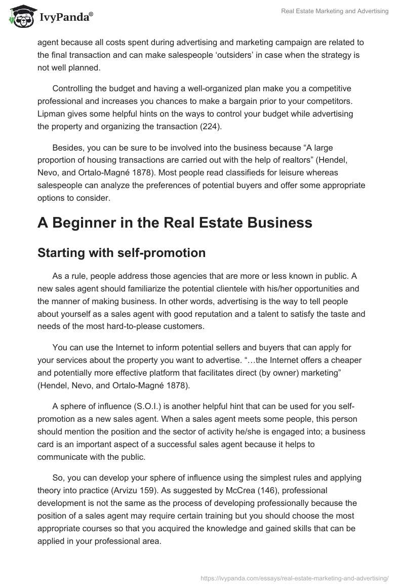 Real Estate Marketing and Advertising. Page 3