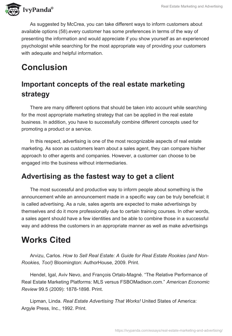 Real Estate Marketing and Advertising. Page 5