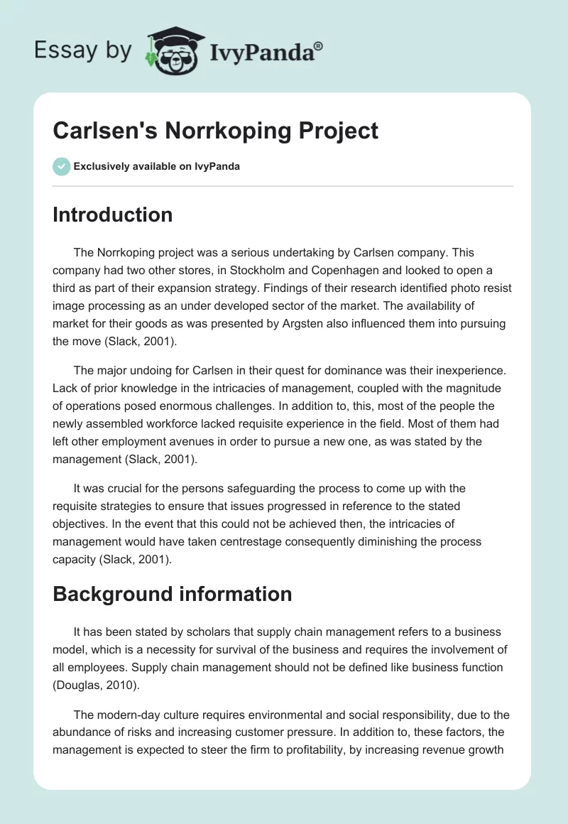 Carlsen's Norrkoping Project. Page 1