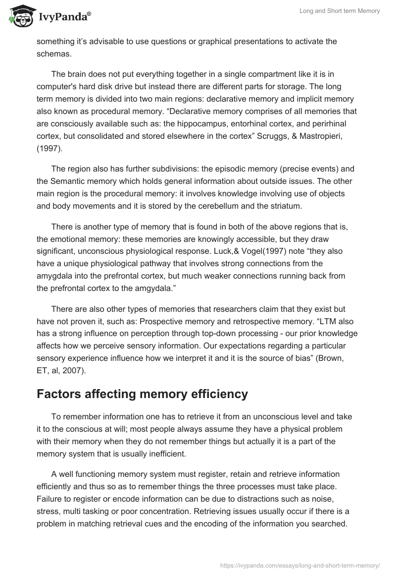 Long and Short Term Memory. Page 3