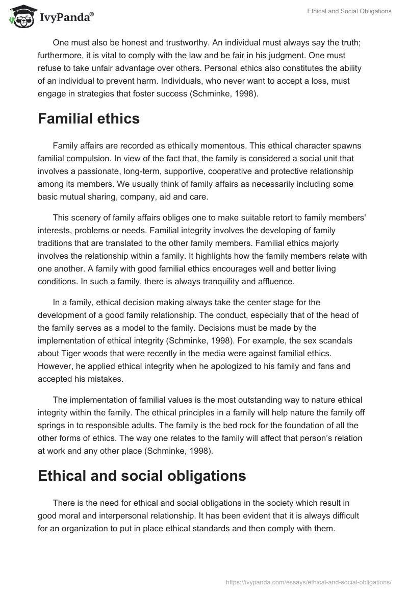 Ethical and Social Obligations. Page 3