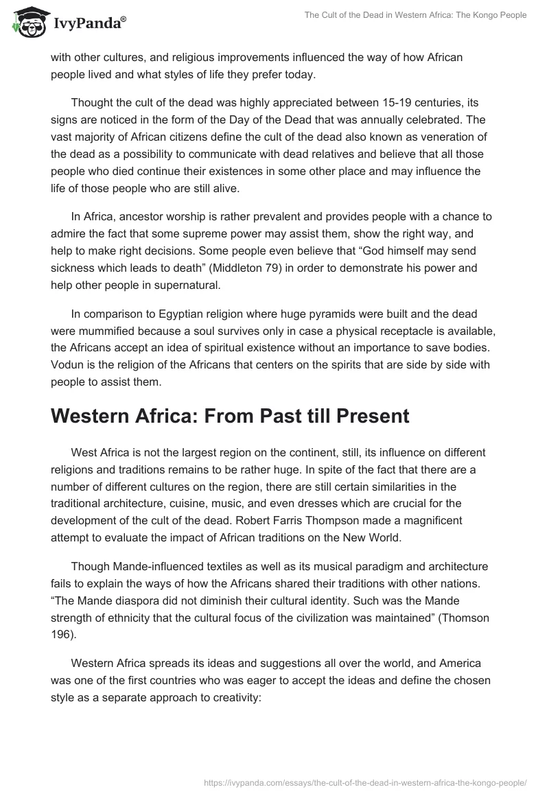 The Cult of the Dead in Western Africa: The Kongo People. Page 2